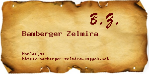 Bamberger Zelmira névjegykártya